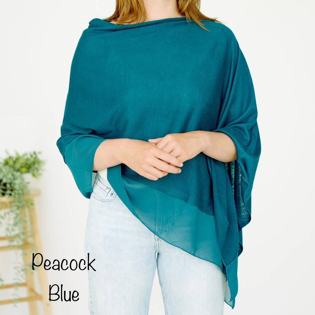 Light Weight Wool Mix Poncho