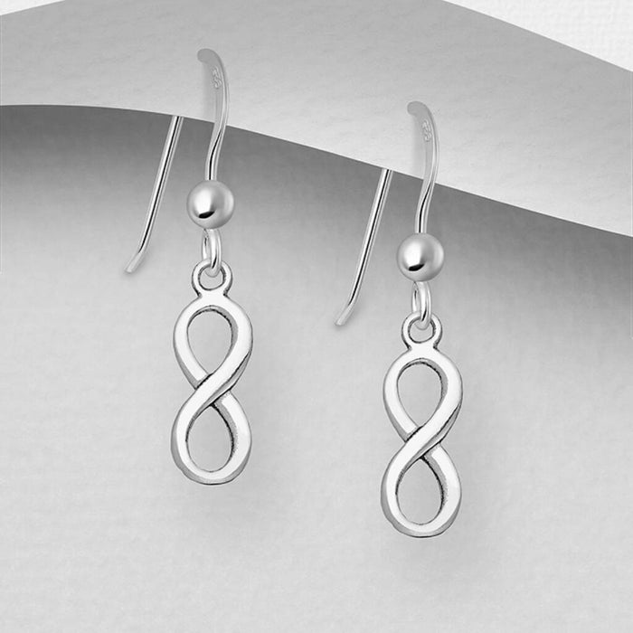 Sterling Silver Infinity Symbol Drop Earrings