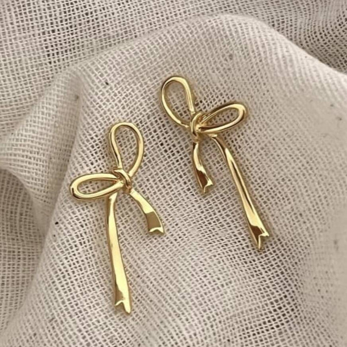 Sterling Silver Or Gold Plated Bow Earrings