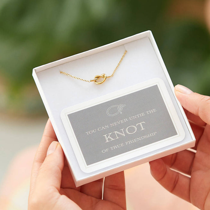 Gold Knot Of Friendship Necklace
