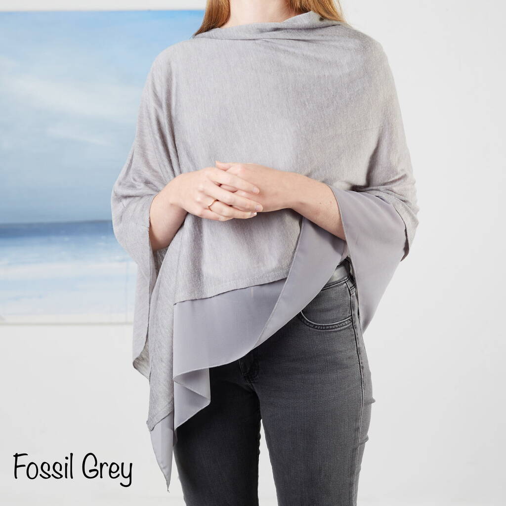 Light Weight Wool Mix Poncho