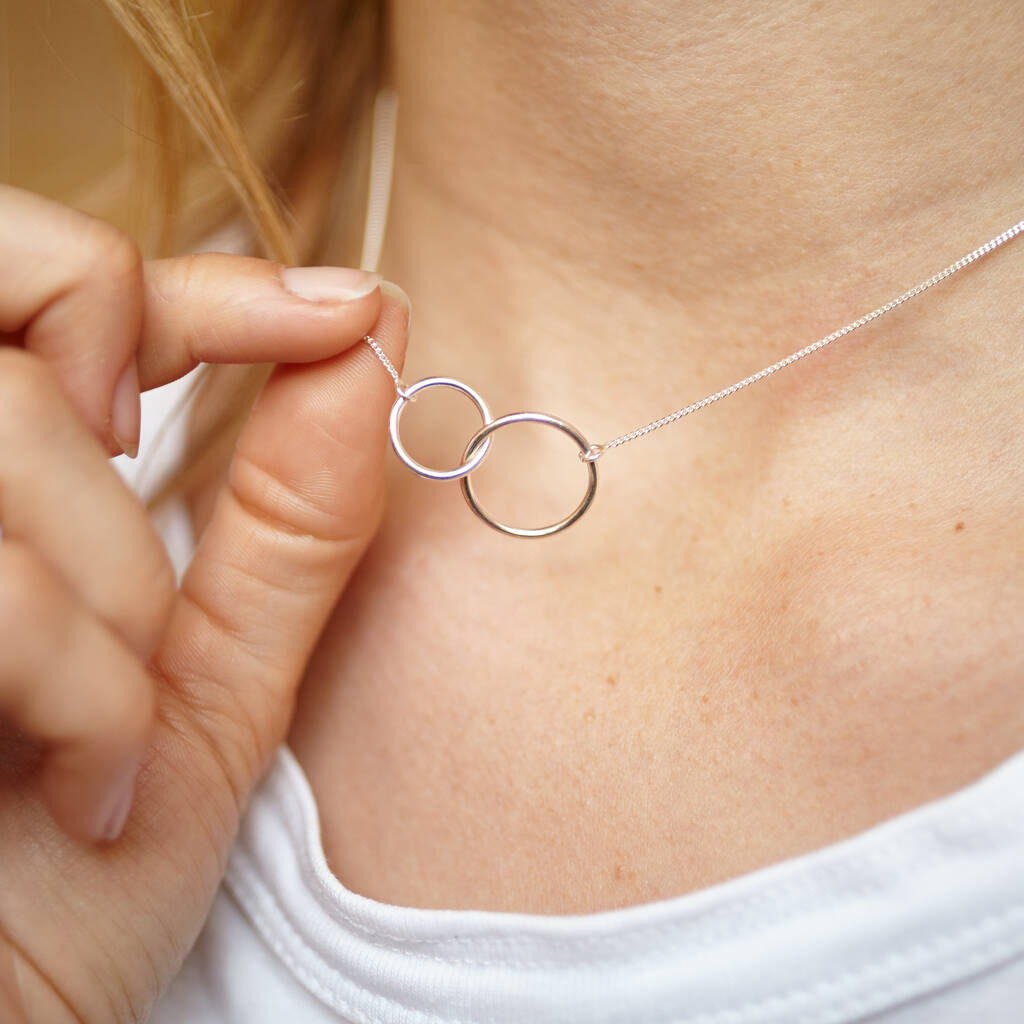 Mother And Daughter Infinity Circles Necklace