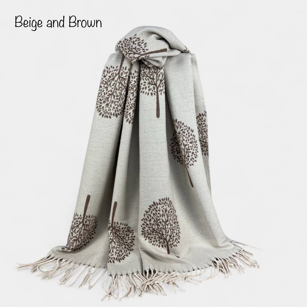 Gift Boxed Cashmere Tree Of Life Scarf