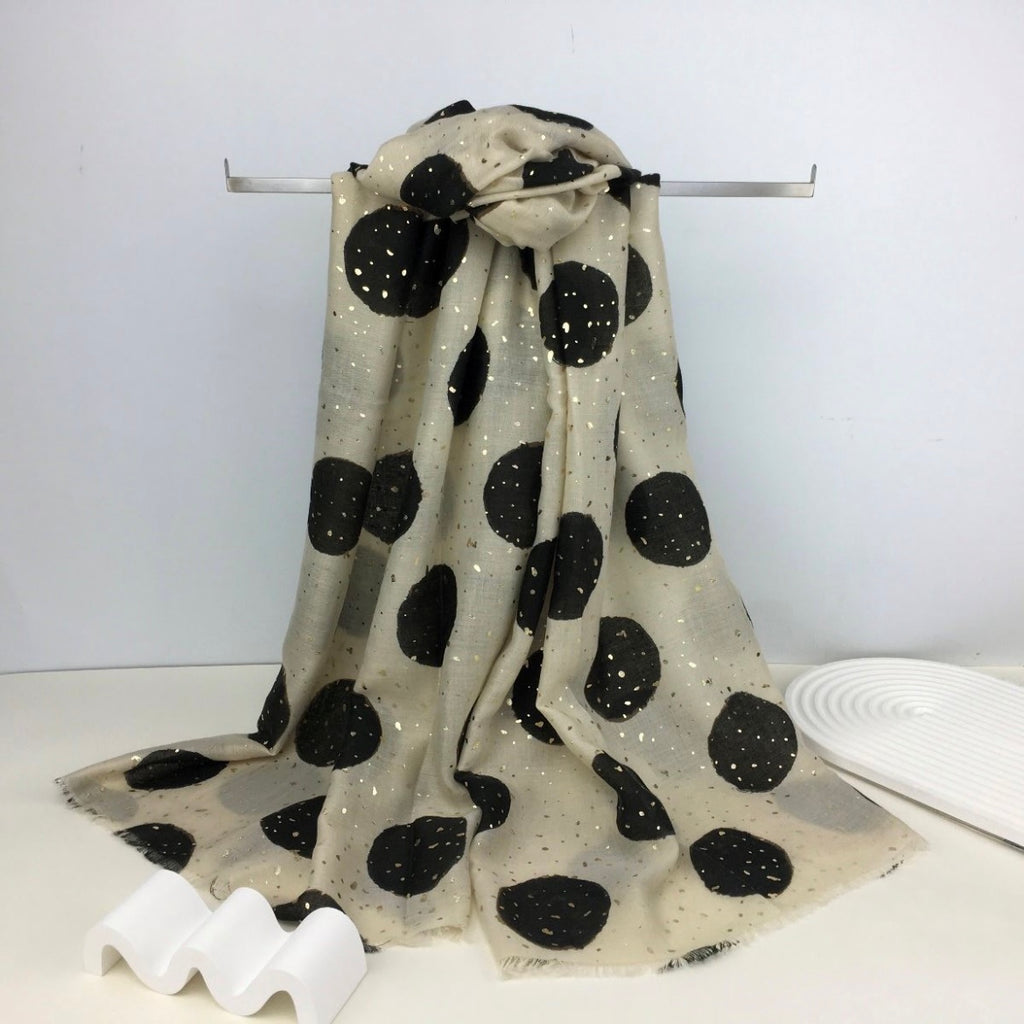 Foil Fleck Spot Scarf