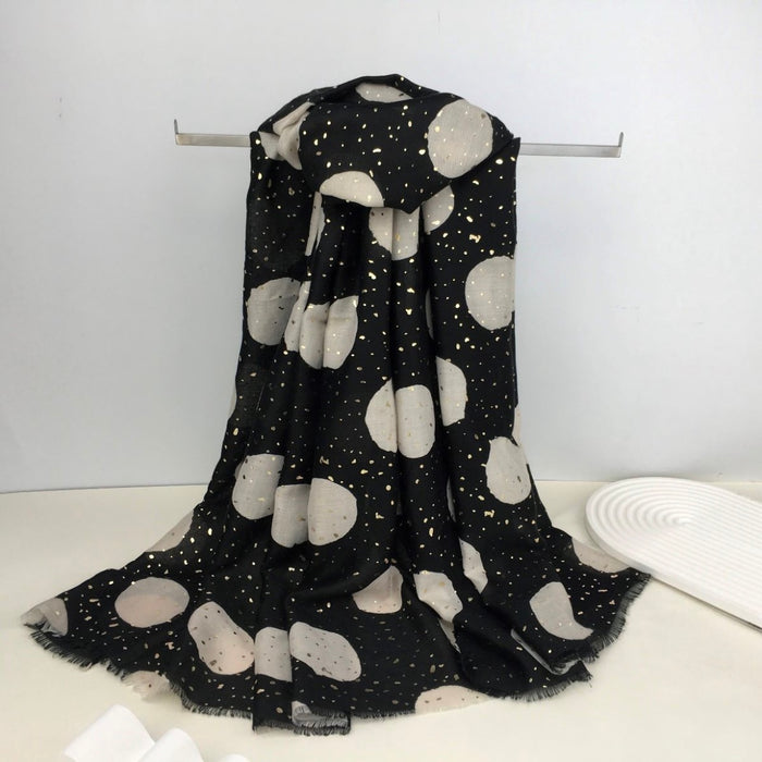 Foil Fleck Spot Scarf