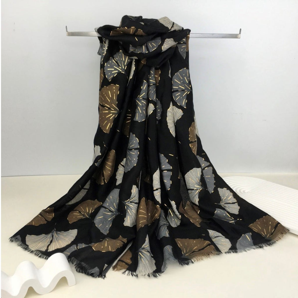 Large Gold Ginko Scarf