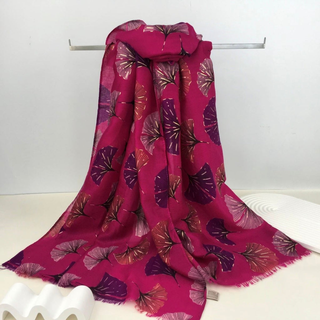 Large Gold Ginko Scarf