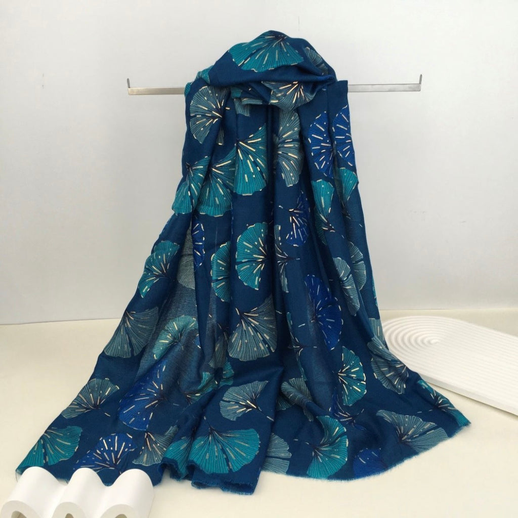 Large Gold Ginko Scarf