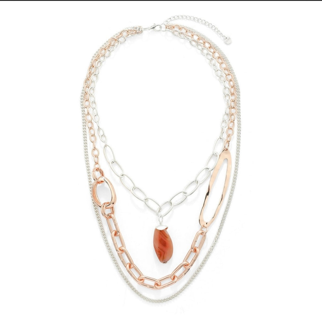 Trio Contemporary Link Necklace