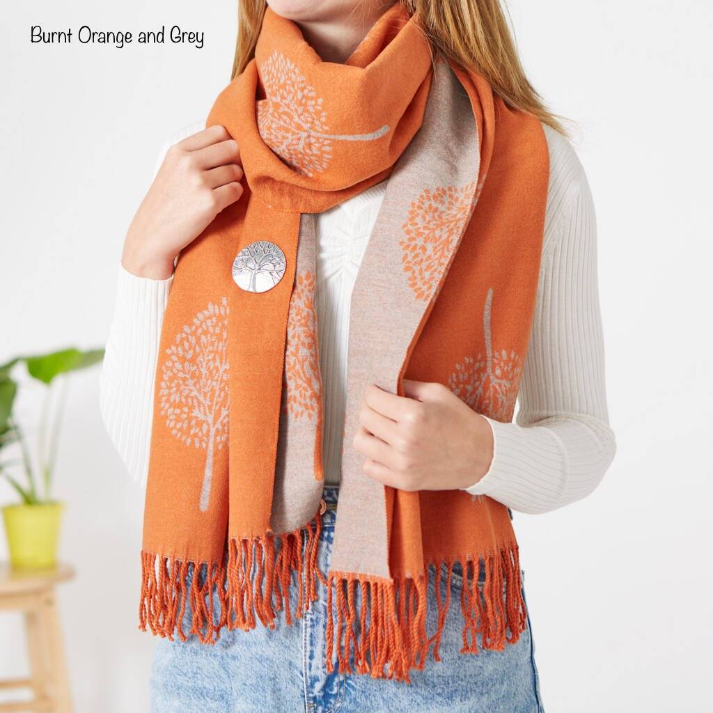 Gift Boxed Cashmere Tree Of Life Scarf