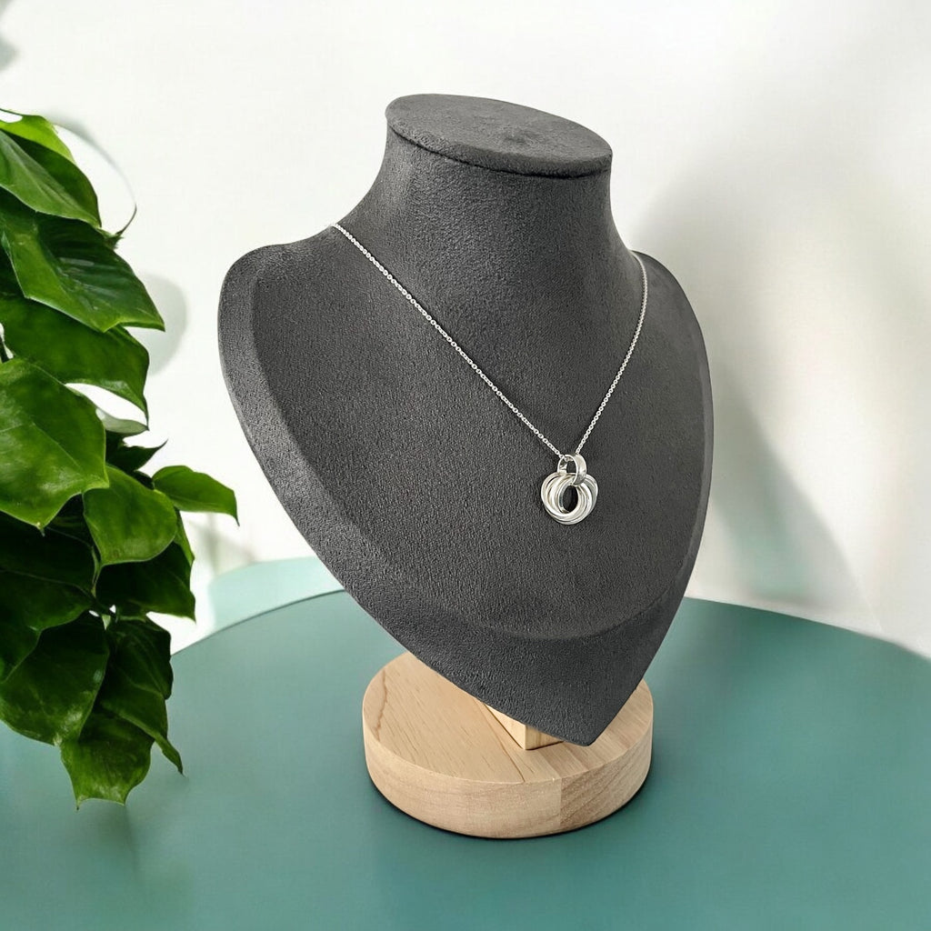 60th Birthday Sterling Silver Ring Necklace