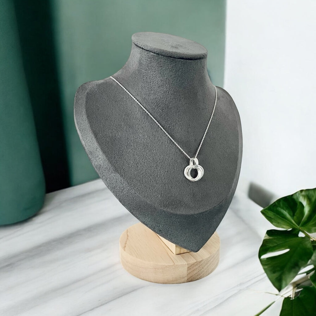 40th Birthday Sterling Silver Rings Necklace