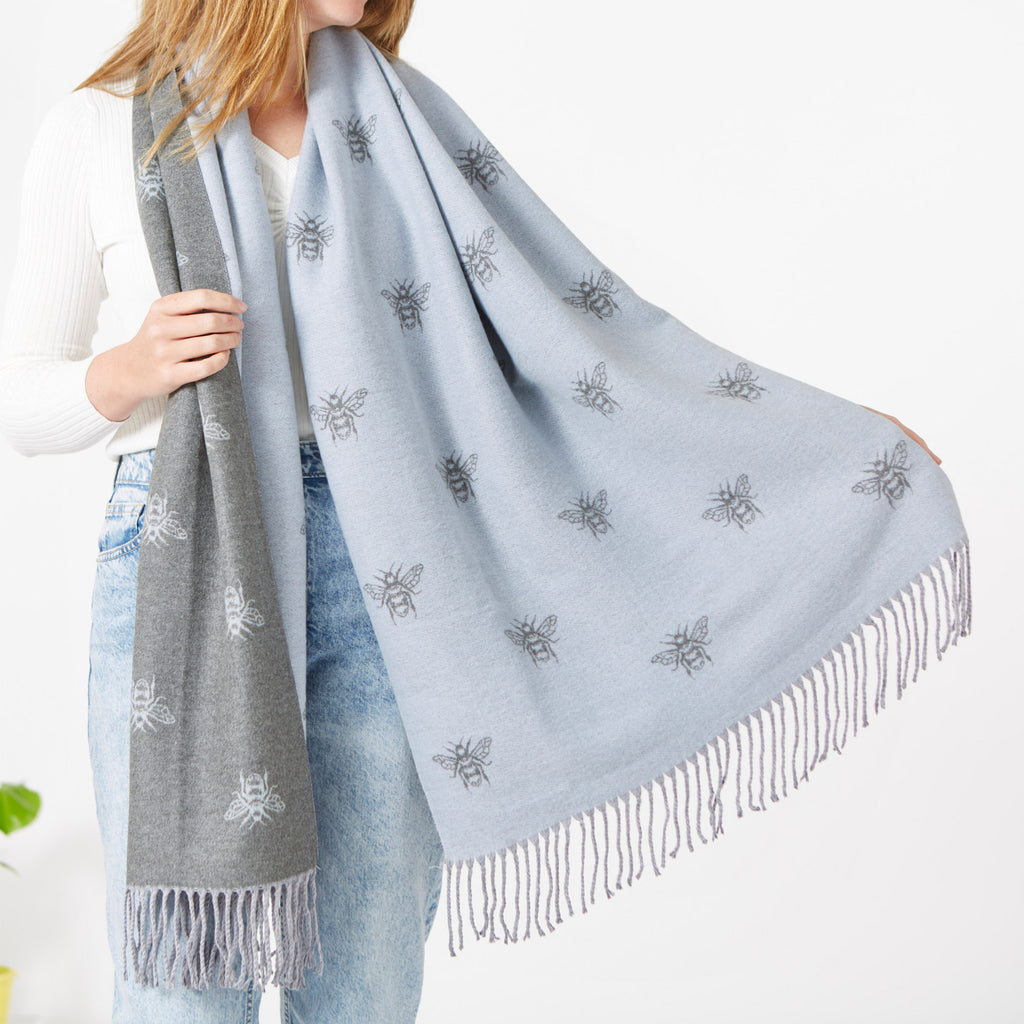 Cashmere Bee Print Scarf