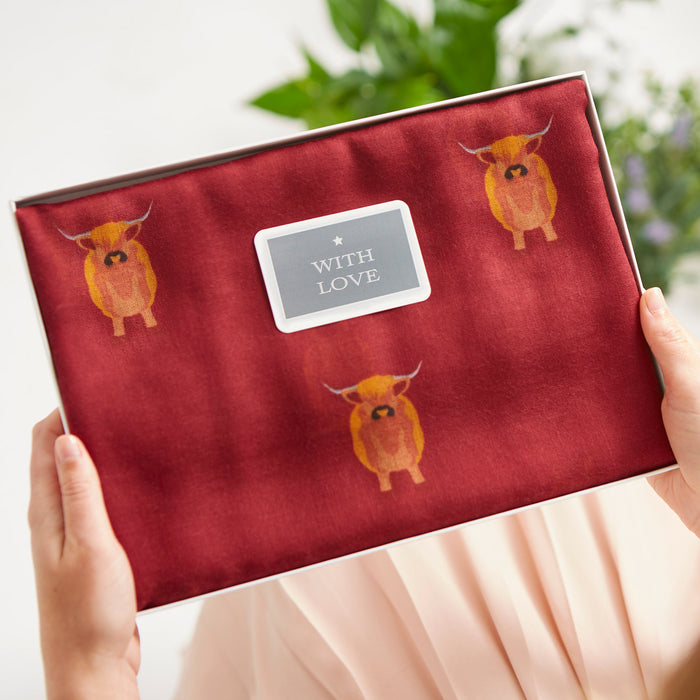 Highland Cow Print Scarf