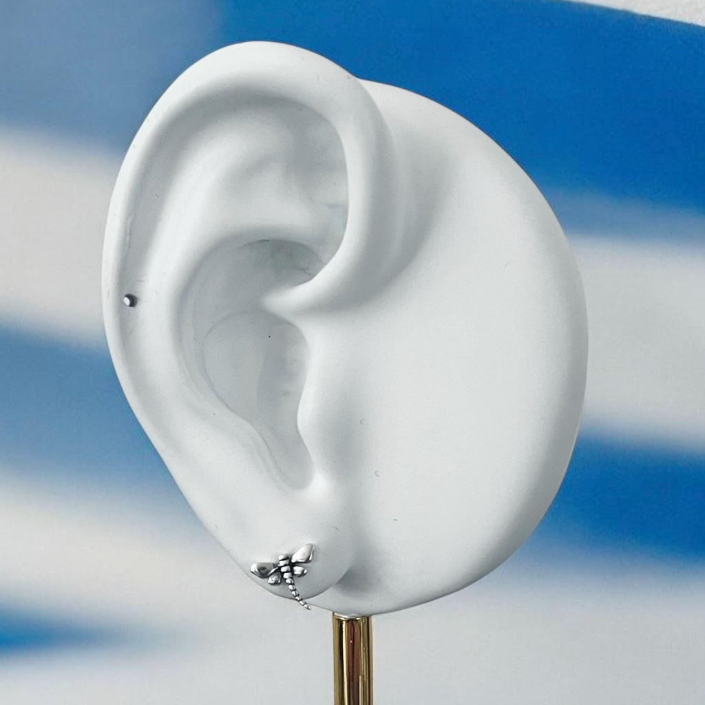 Sterling Silver Dragonfly Stud Earrings: Symbolic Insect Jewellery