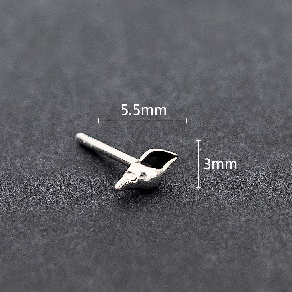 Sterling Silver Conch Shell Stud Earrings: Coastal Jewellery