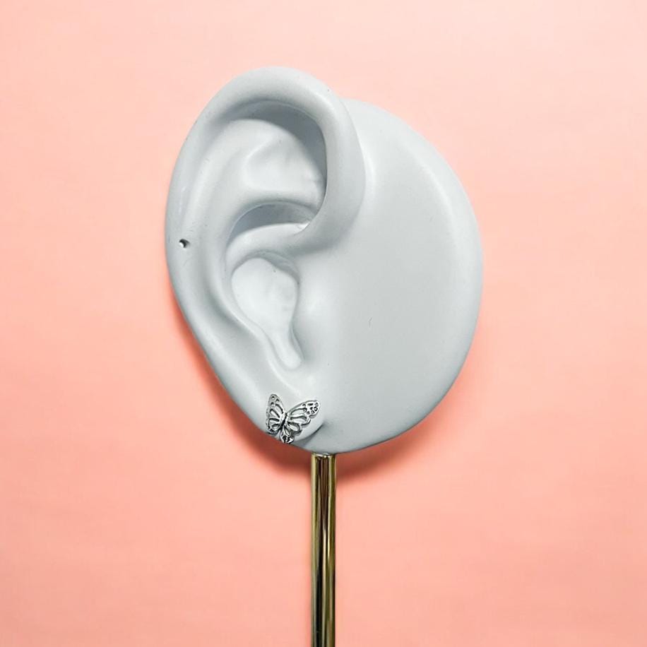 Sterling Silver Butterfly Stud Earrings : Dainty Nature Inspired Jewellery