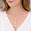 30th Birthday Sterling Silver Three Pearl Leaf Drop Necklace