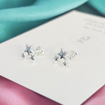 50th Birthday Still Shining Sterling Silver Star Earrings
