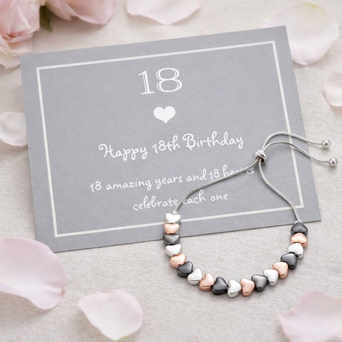 18th Birthday Heart Drawstring Bracelet