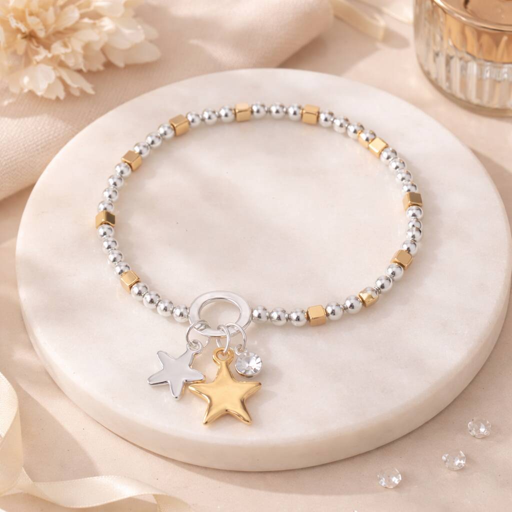 21st Birthday Stars And Charm Bracelet
