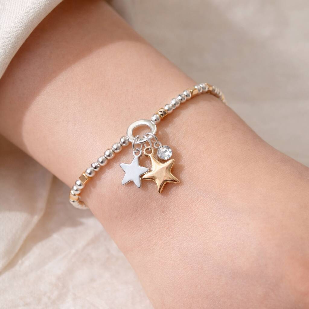 21st Birthday Stars And Charm Bracelet