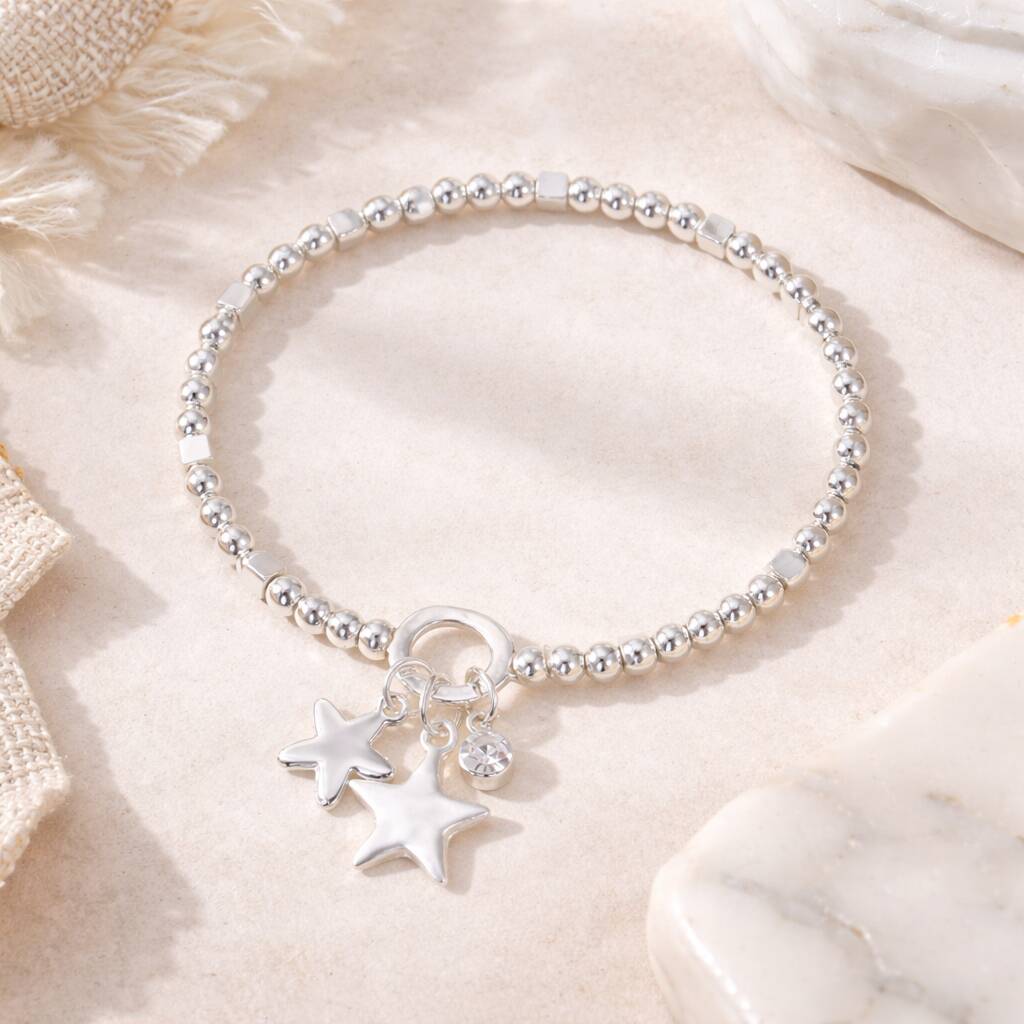 21st Birthday Stars And Charm Bracelet