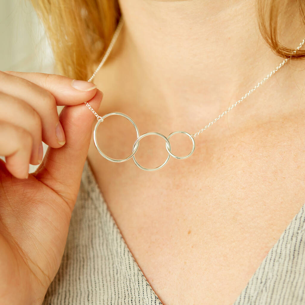 30th Birthday Sterling Silver Statement Ring Necklace