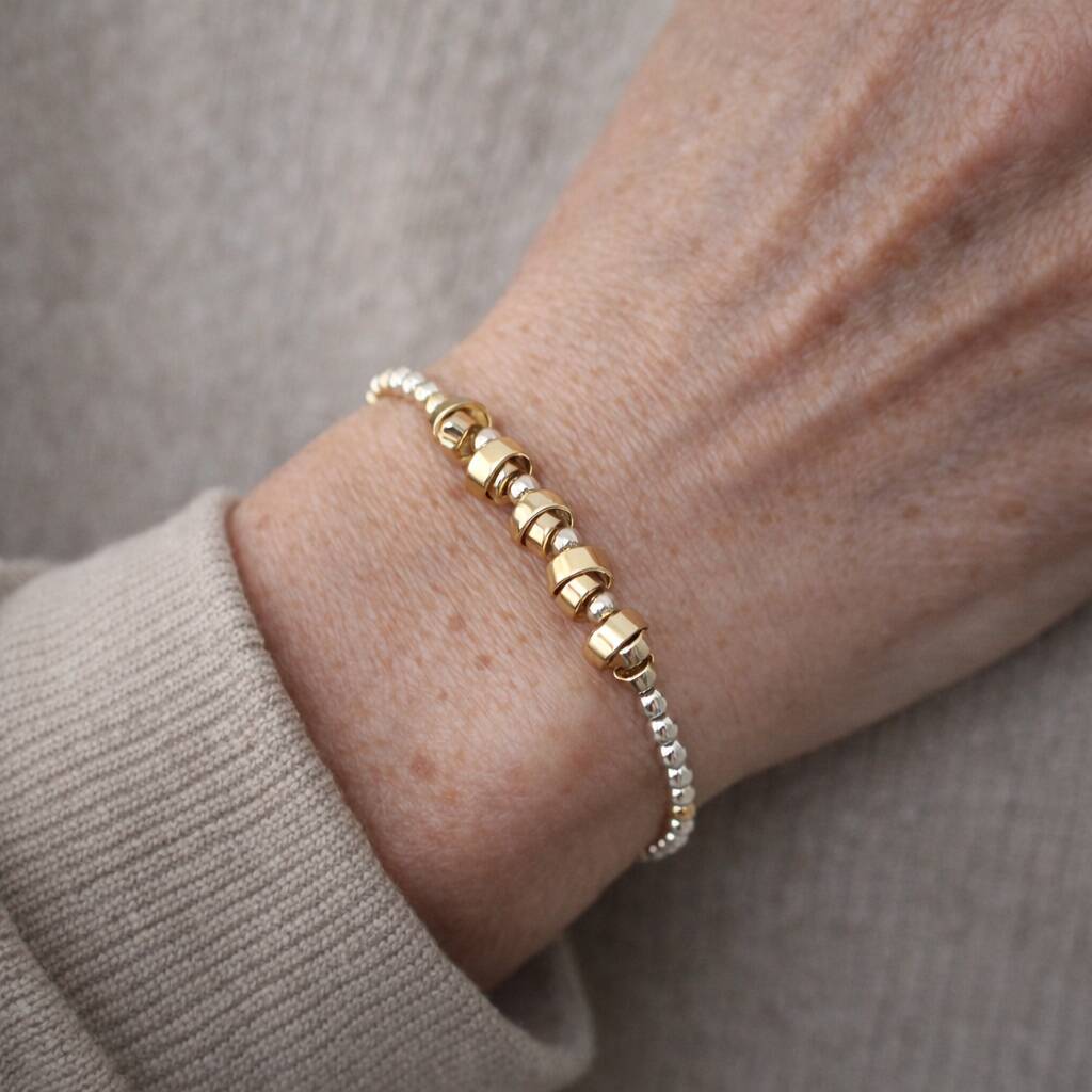 50th Birthday Five Knot Stretch Bracelet