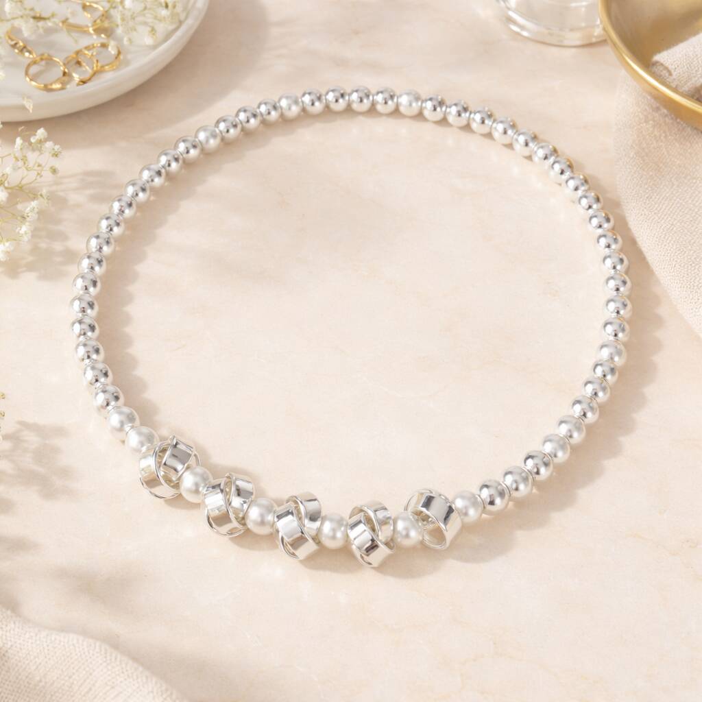 50th Birthday Five Knot Stretch Bracelet