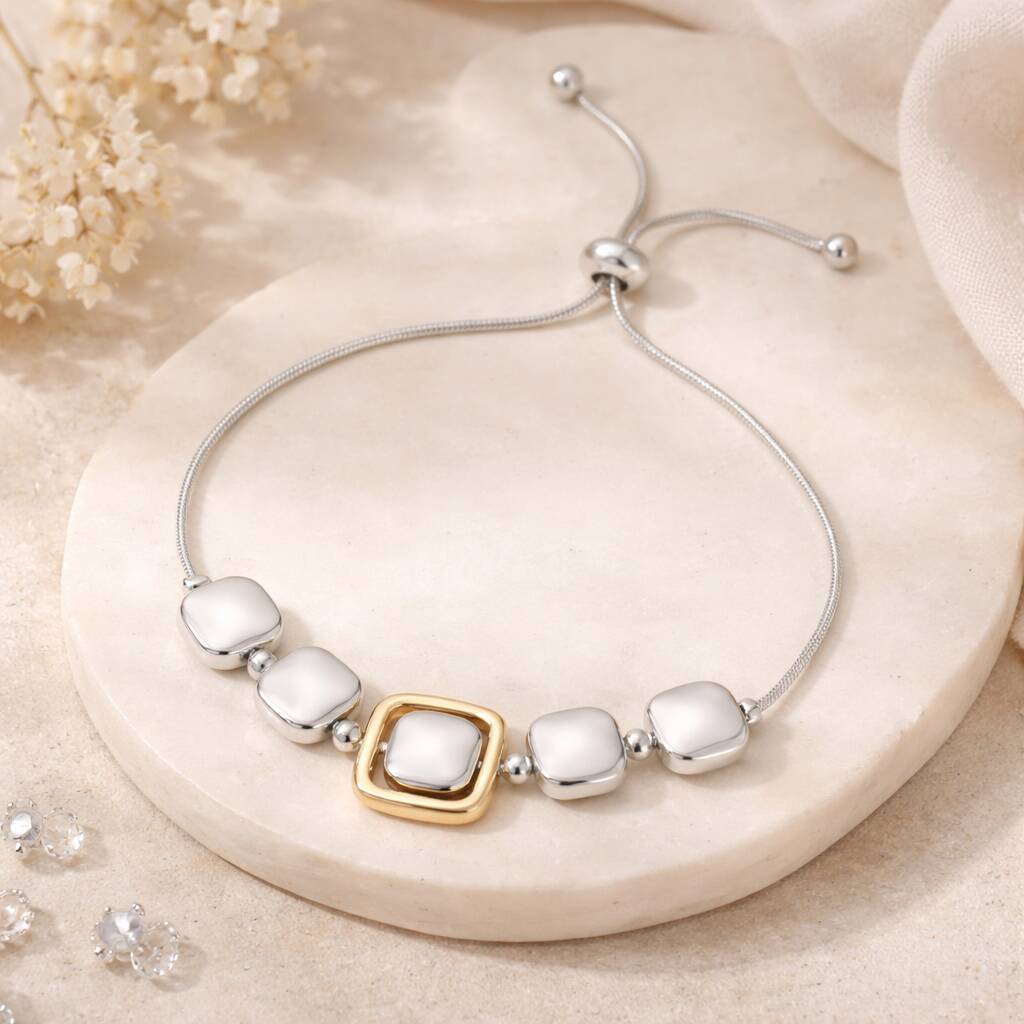 50th Birthday Five Disc Drawstring Bracelet