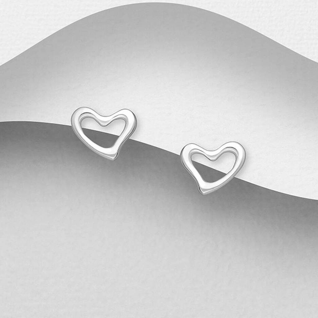 50th Birthday Still Shining Sterling Silver Heart Earrings