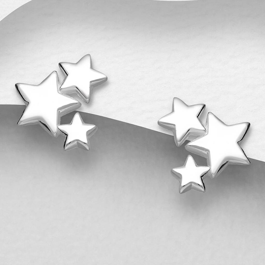 50th Birthday Still Shining Sterling Silver Star Earrings