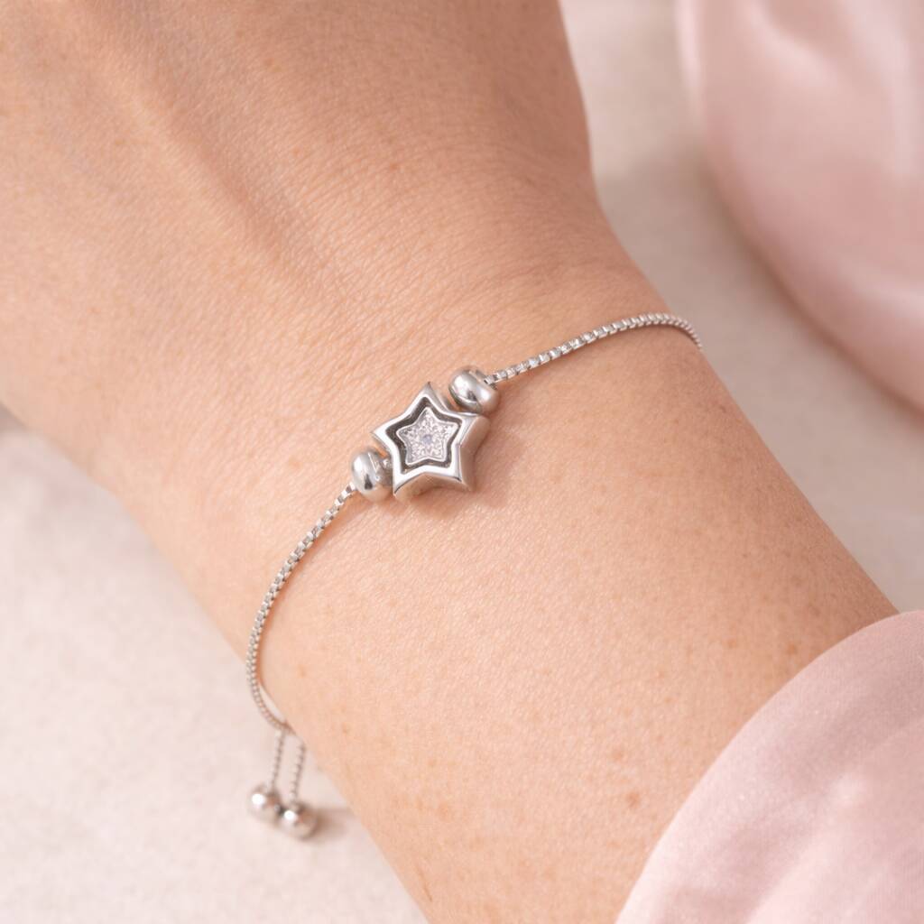 60th Birthday Star Charm Drawstring Bracelet