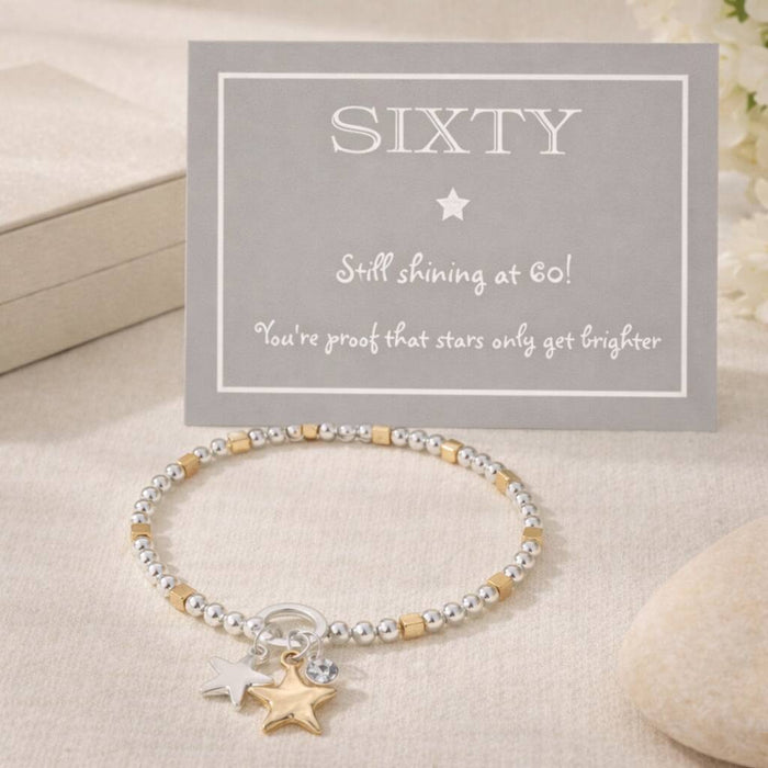 60th Birthday Star Charm Bracelet