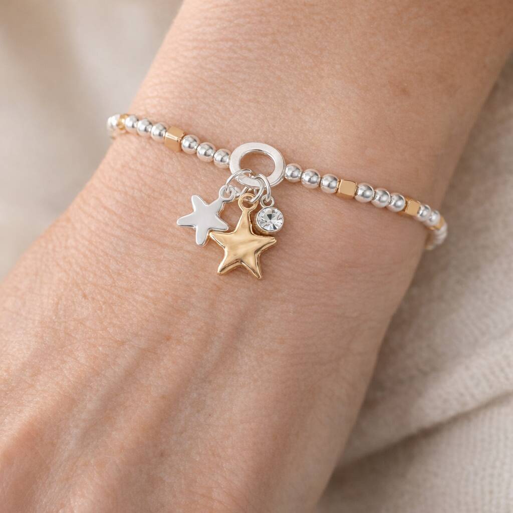 60th Birthday Star Charm Bracelet