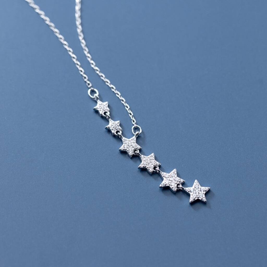 60th Birthday Sterling Silver Star Necklace