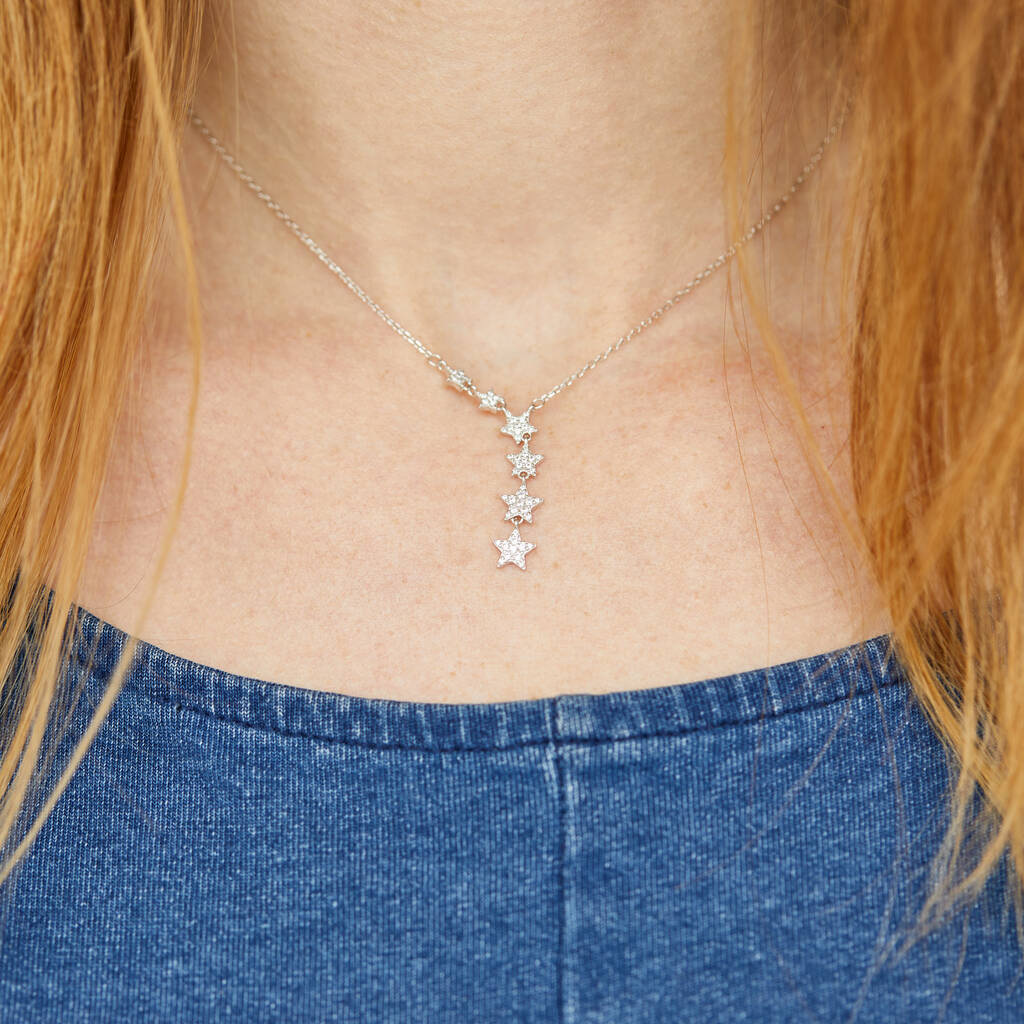 60th Birthday Sterling Silver Star Necklace