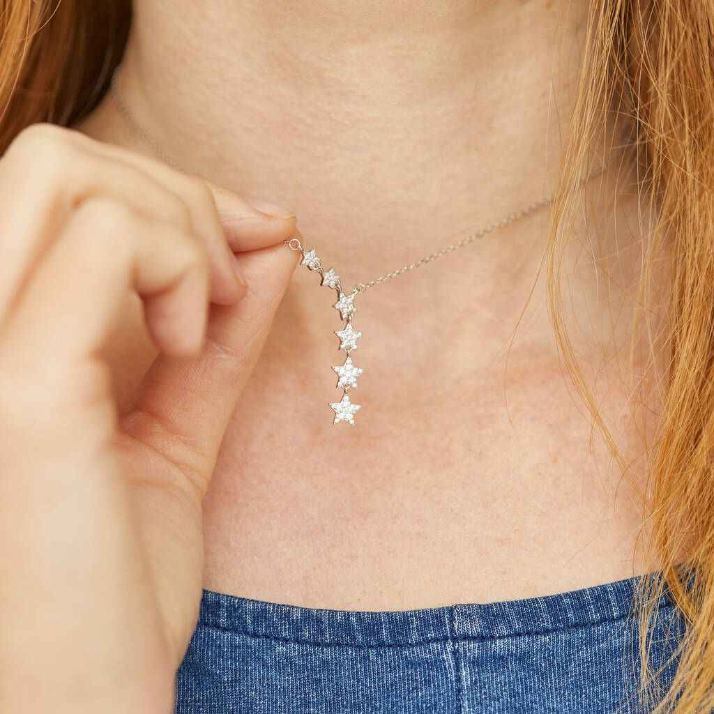 60th Birthday Sterling Silver Star Necklace