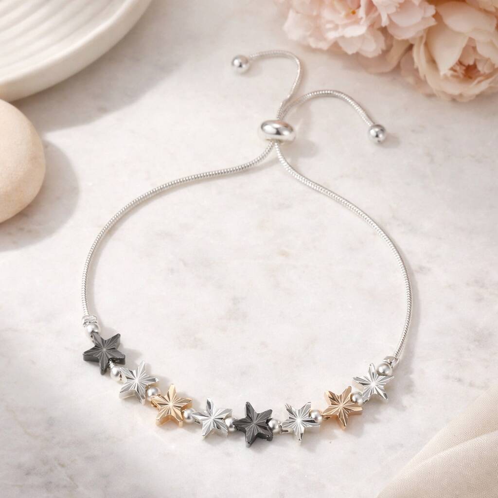 80th Birthday Drawstring Eight Star Bracelet