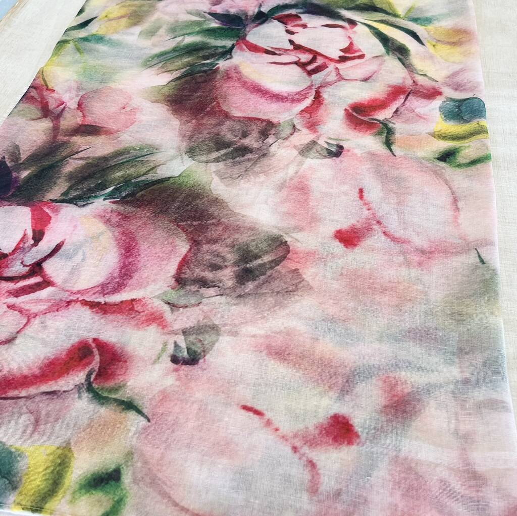 Abstract Rose Buds Scarf