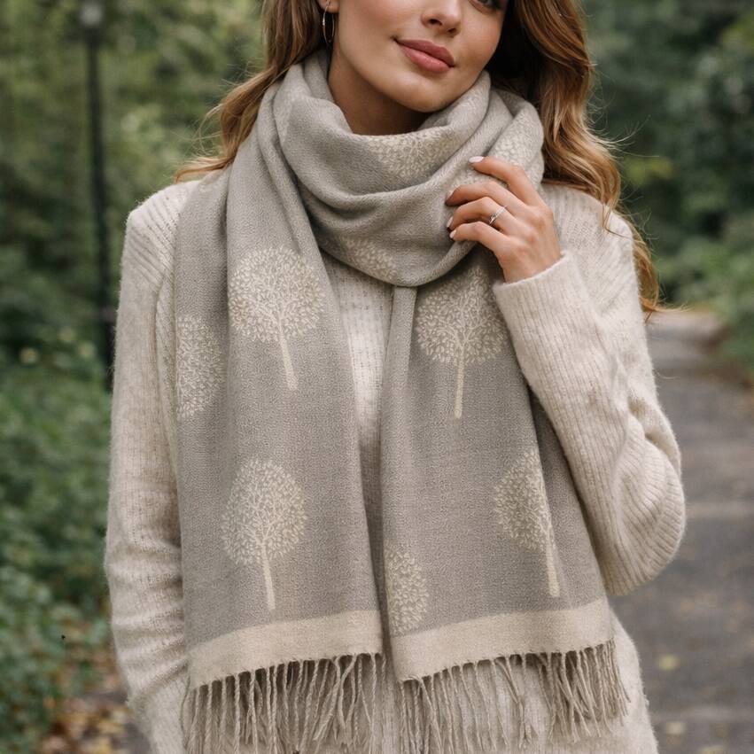 Soft Mulberry Tree Of Life Scarf