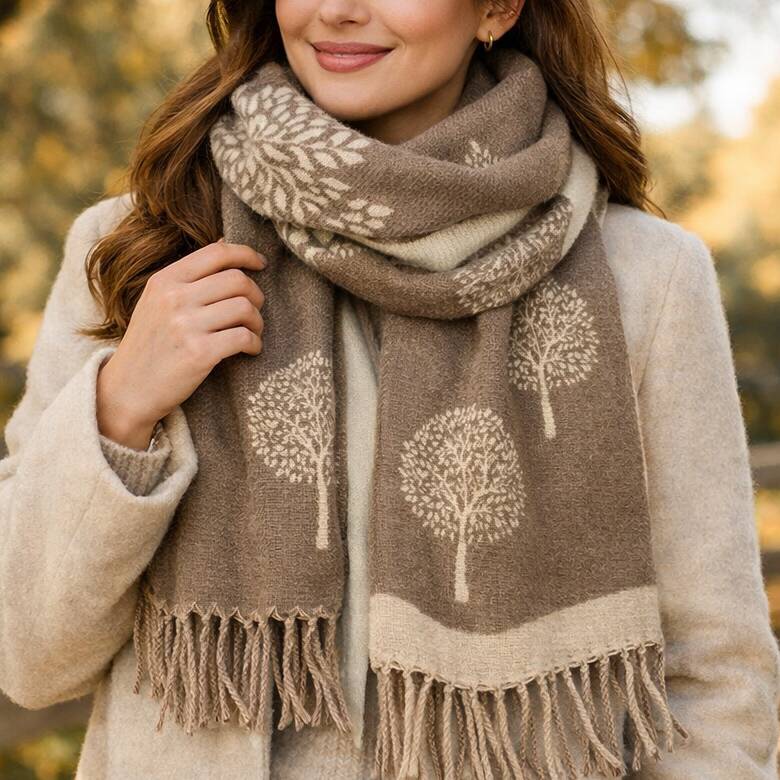 Soft Mulberry Tree Of Life Scarf