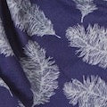 Navy Feather Print Scarf