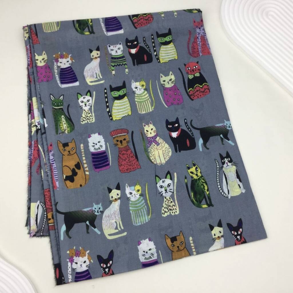 Colourful Fancy Cats Scarf
