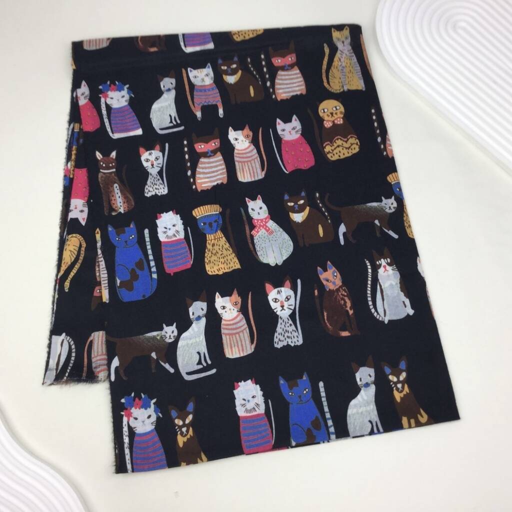 Colourful Fancy Cats Scarf