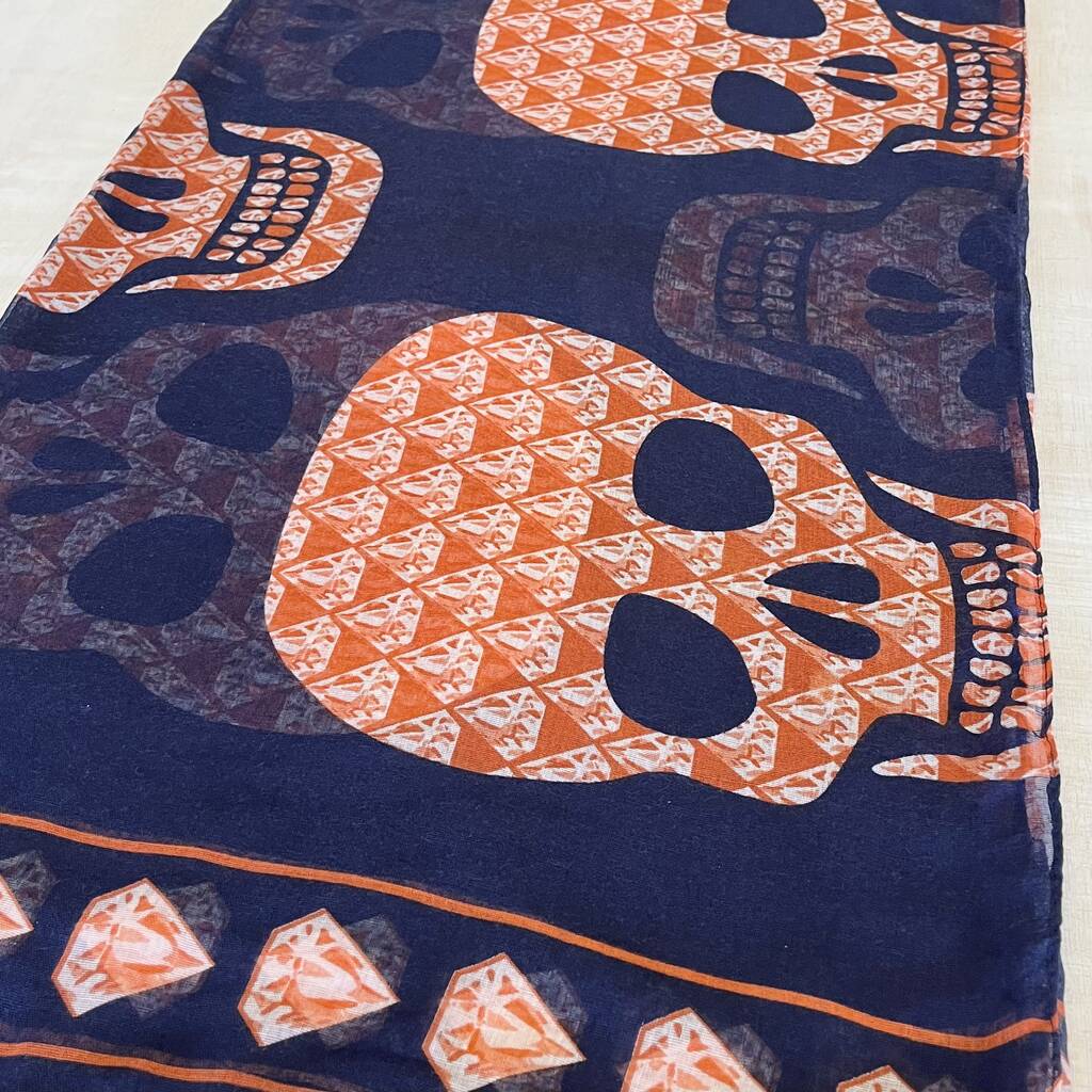 Diamond Skull Print Scarf