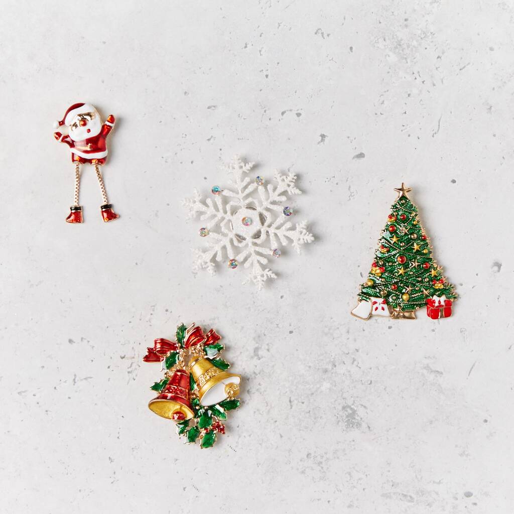 Festive Christmas Magnetic Brooches