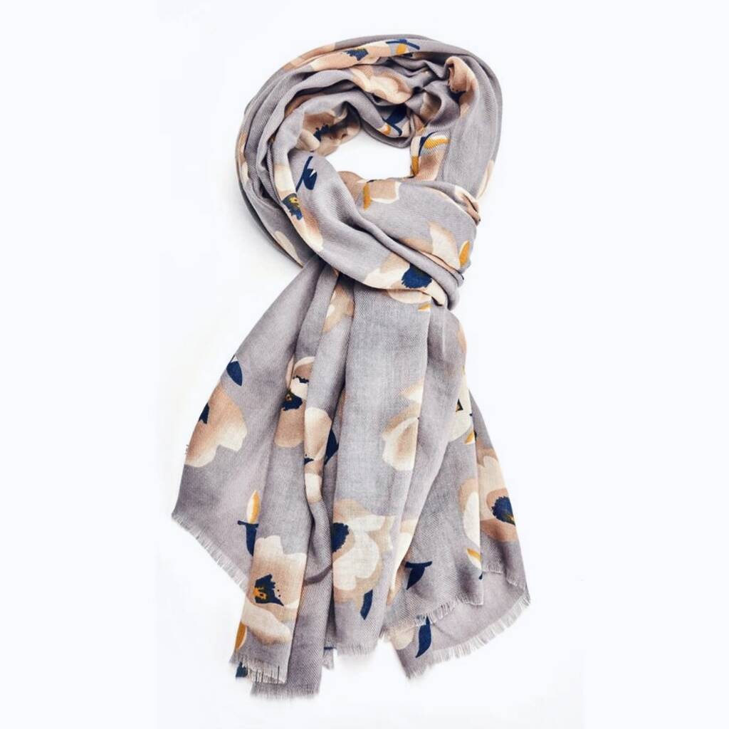 Floating Petal Print Scarf