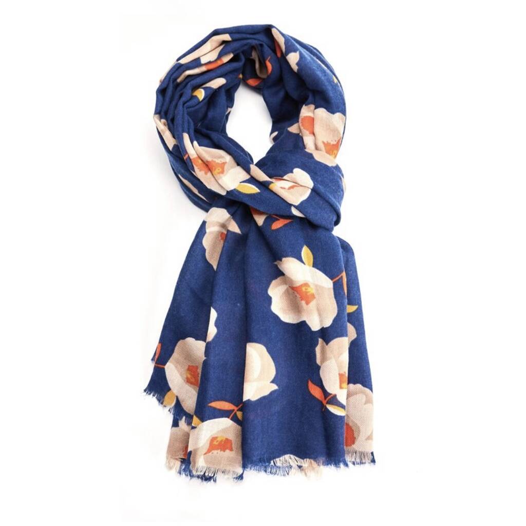 Floating Petal Print Scarf
